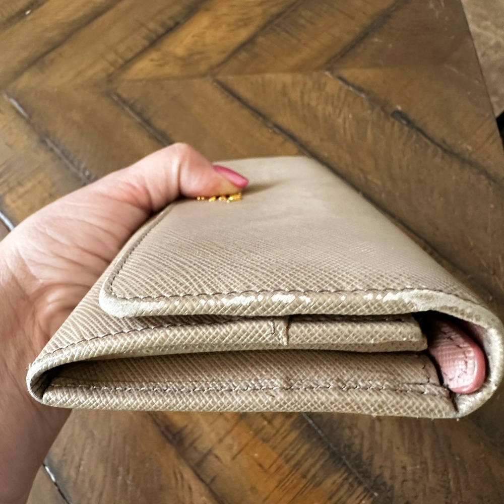 Prada Beige Saffiano Continental Wallet - Picture 11 of 16